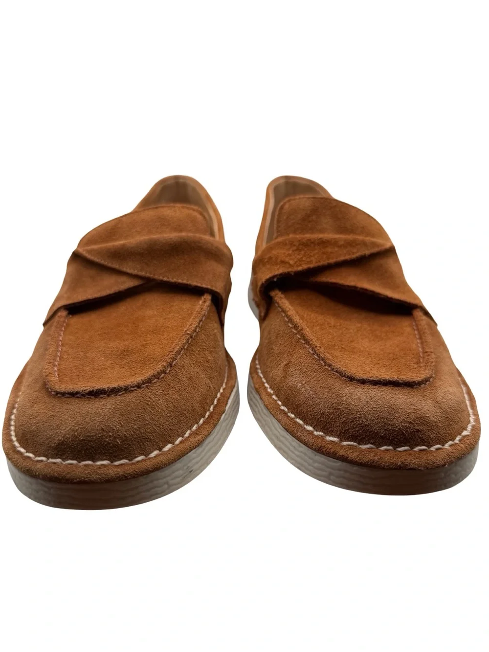 Brisco | Women’s Suede & Leather Gingerbread Penny Loafers | 7.5